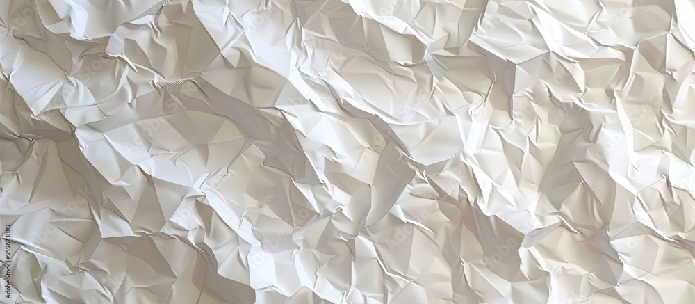 Poster old white crumpled paper texture and background space for text. copy space image. place for adding t