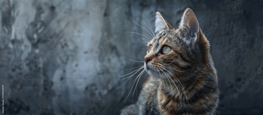 Poster classic cattus. copy space image. place for adding text and design