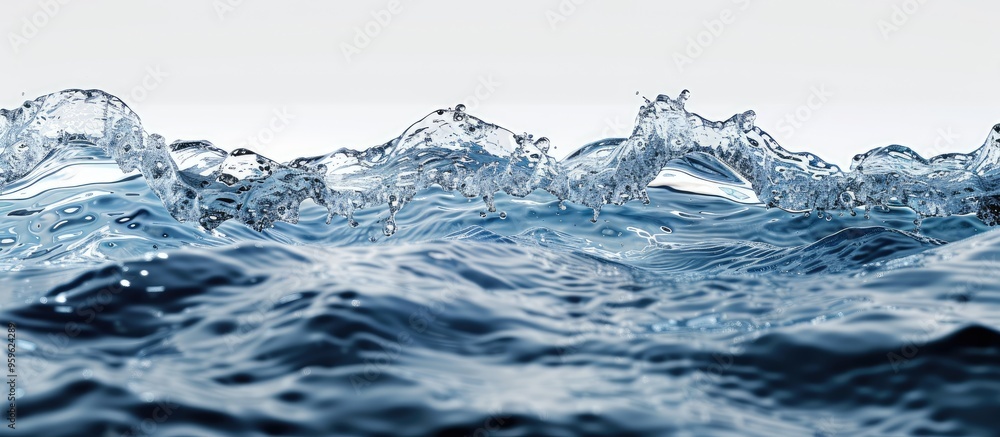 Poster attractive and straightforward background of water. copy space image. place for adding text and desi