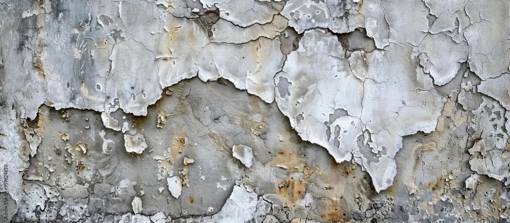 Poster textures of an aged concrete wall worn down by time. copy space image. place for adding text and des