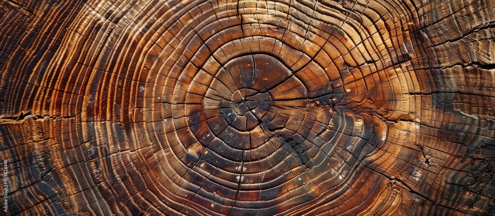 Poster natural old christmas tree wood texture pattern or background for design with copyspace for text or 