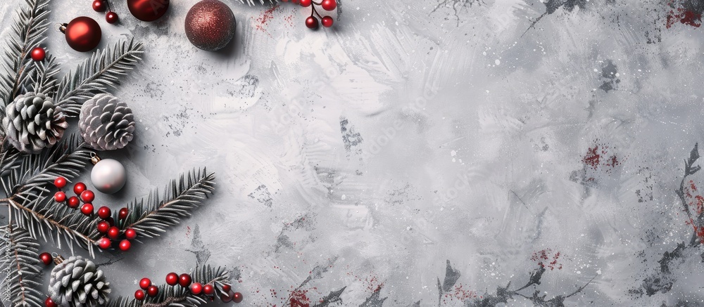 Aufkleber happy new year and merry christmas concrete background for the new year featuring spruce along with 