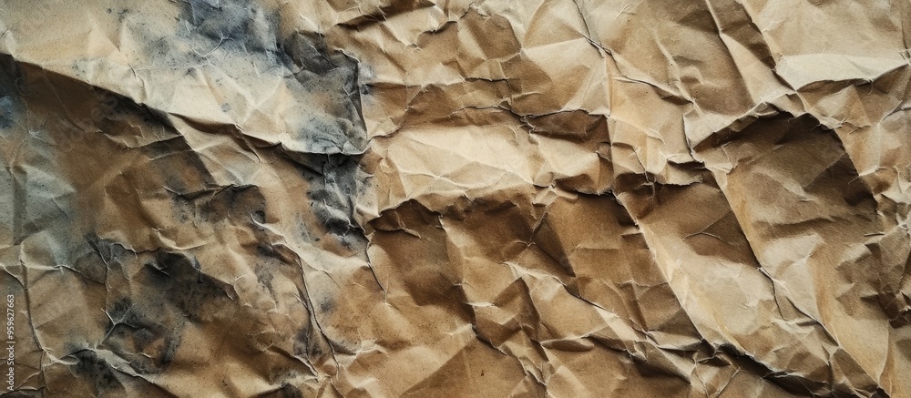 Poster aged wrinkled paper texture worn paper backdrop. copy space image. place for adding text and design