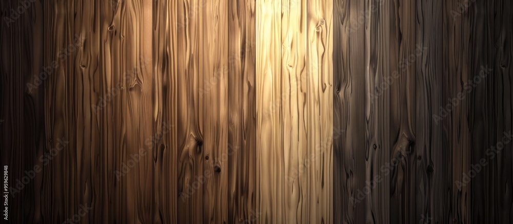 Poster texture of light brown and brown wood dark backdrop top view. copy space image. place for adding tex