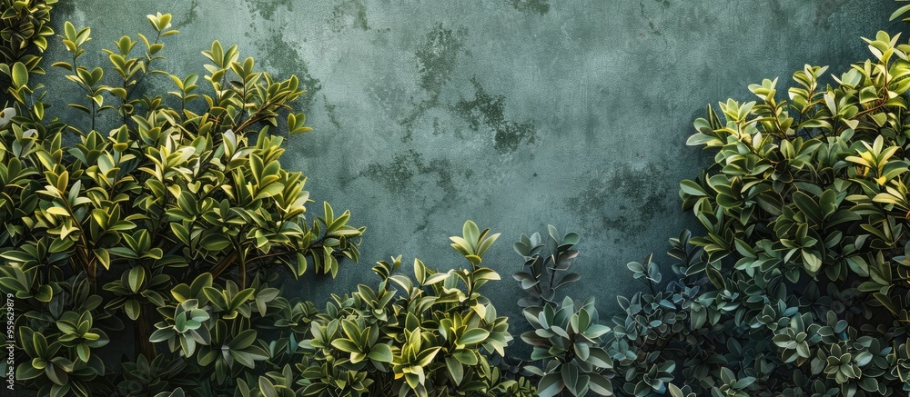 Poster bush. copy space image. place for adding text and design
