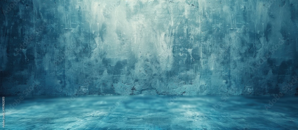 Poster light blue textured background of a cement wall. copy space image. place for adding text and design