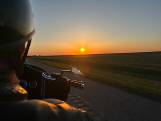 Motorbike sunset 