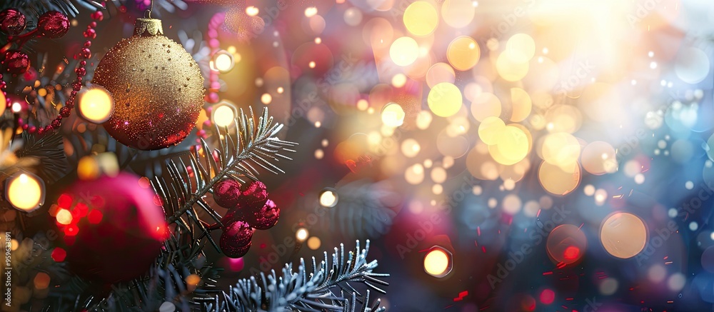 Poster christmas backdrop for text bokeh. copy space image. place for adding text and design
