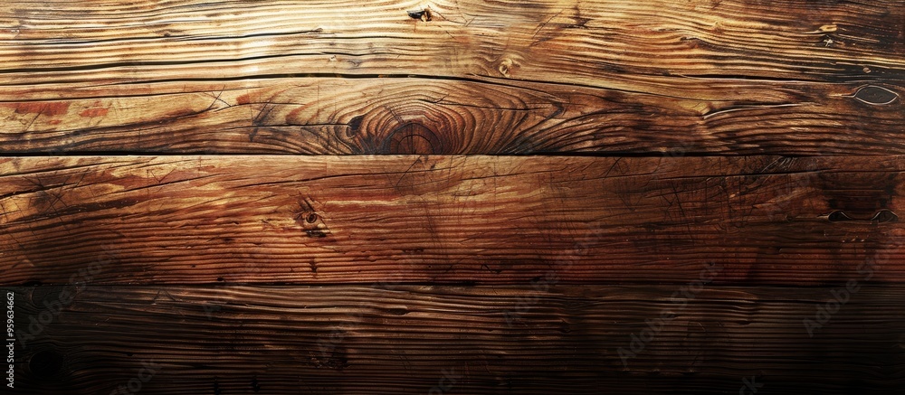 Poster Texture of a wooden cutting board. Copy space image. Place for adding text and design