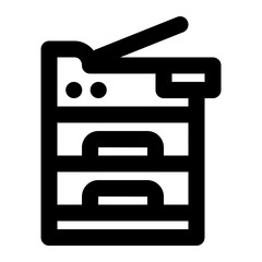 copier, copy, machine, photocopy, electronic, device outline icon