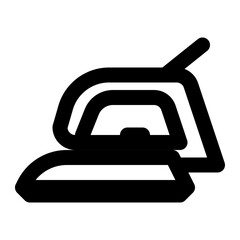 iron, flatiron, laundry, appliance, electronic outline icon