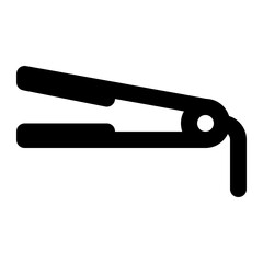straightening, crimper, straightener, hair, electronic outline icon