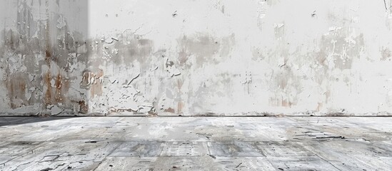White gray wall with a grunge texture on the concrete surface. Copy space image. Place for adding text and design