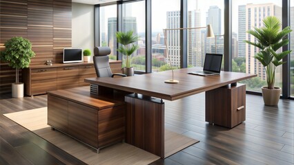 smart office desk with l shaped