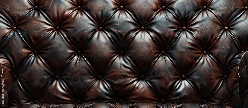 Poster leather sofa backdrop. copy space image. place for adding text and design