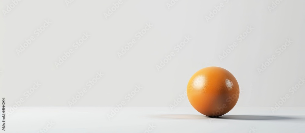 Poster fresh egg against a white background. copy space image. place for adding text and design