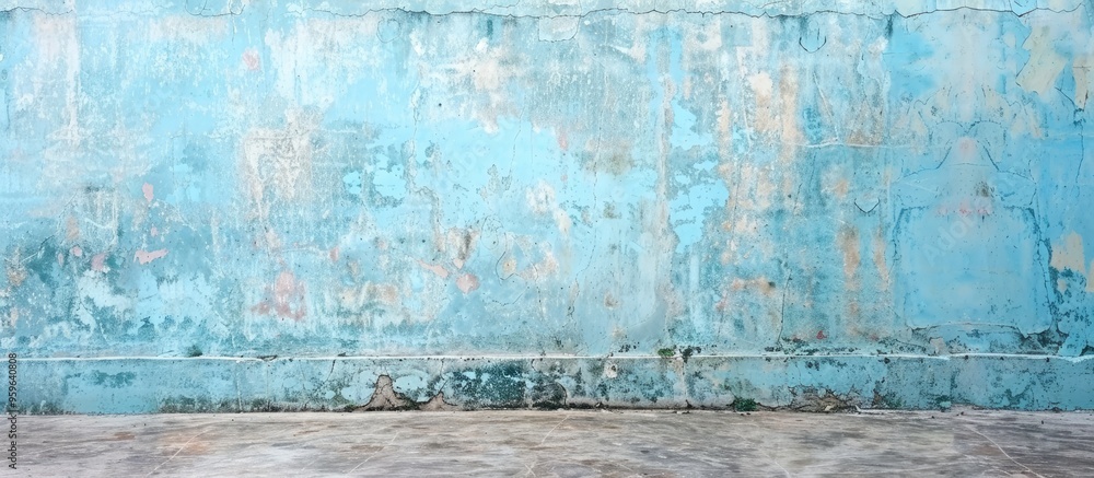 Poster light blue textured background of a cement wall. copy space image. place for adding text and design