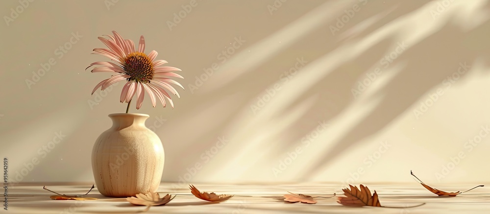 Poster lit candles and green branches on a grey table with room for text. copy space image. place for addin