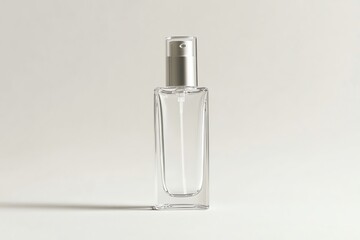Clear Glass Perfume Bottle with Silver Atomizer