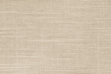 Brown linen fabric cloth texture for background, natural textile pattern.