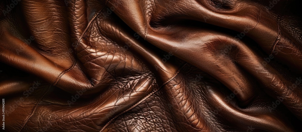 Poster abstract texture background of natural leather available space for text copyspace square image