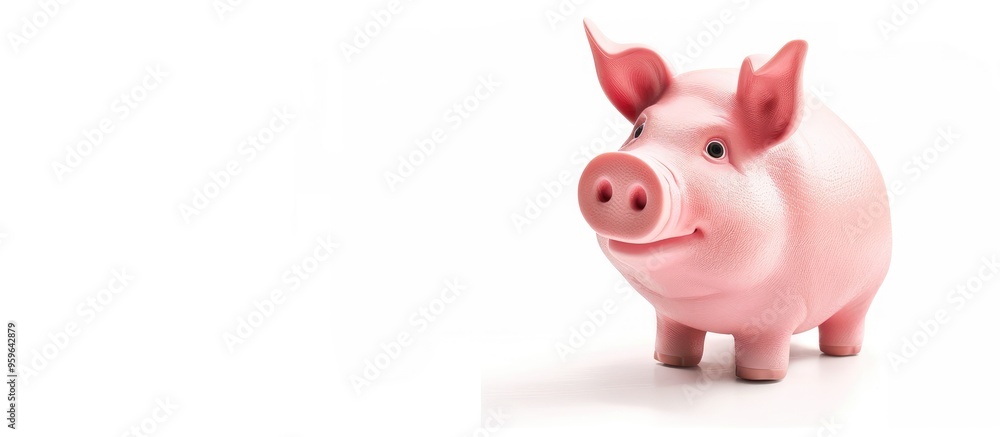 Poster porker bank isolated against a white backdrop. copy space image. place for adding text and design