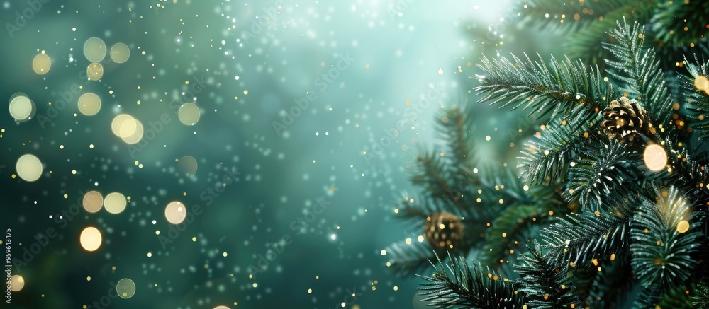 Poster christmas background border featuring sparkle. copy space image. place for adding text and design