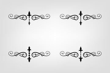 Classic Vintage Baroque Victorian Ornament Frames Separator Elements Classic Wedding Invitation