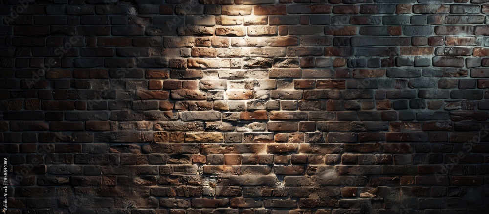 Aufkleber aged horizontal brick wall background. copy space image. place for adding text and design