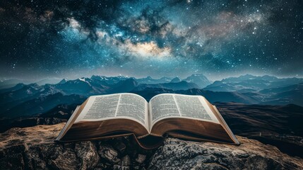 Animated open book illustrating the digital realm of knowledge across astronomy, biology, and more