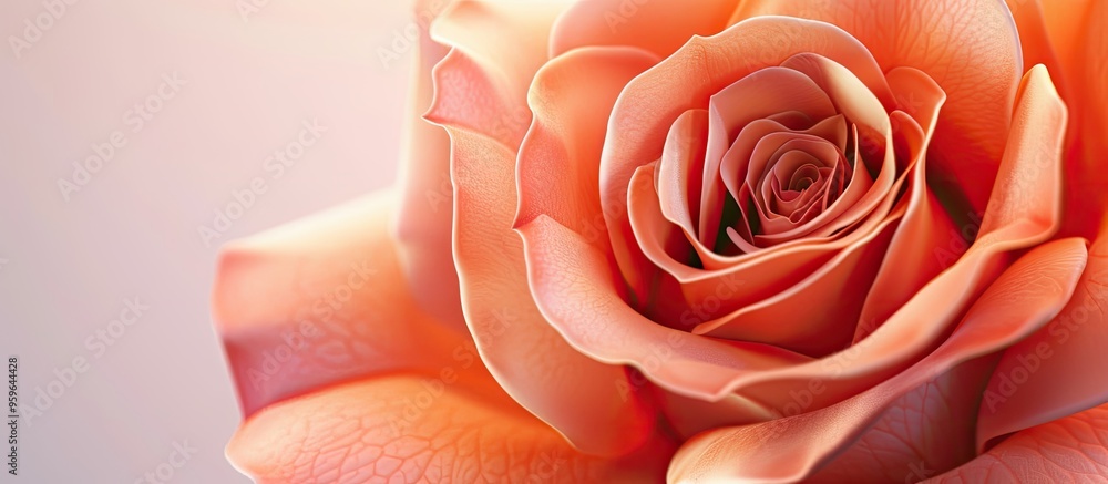 Poster rose close up. copy space image. place for adding text and design