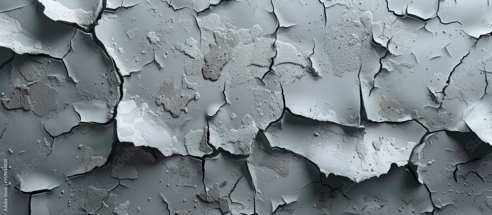 Poster cracked paint texture on wall. copy space image. place for adding text and design
