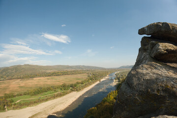 Panoramic River Valley Landscape