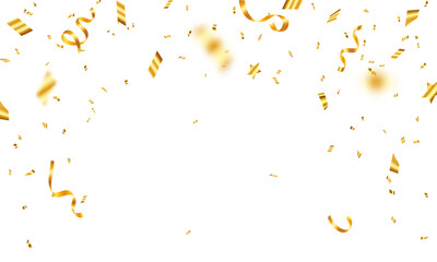 Abstract gold confetti party celebration banner background template, Great for a birthday party or an event celebration invitation or decor, confetti,