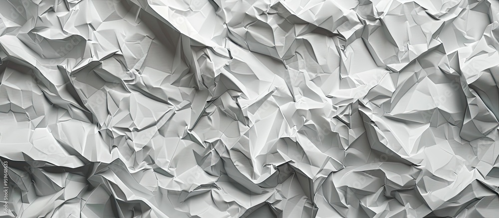 Poster crumpled texture background of grey paper. copy space image. place for adding text and design