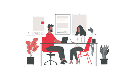 
people are talking on a podcast, sitting at a table, asking each other questions, each talking into a microphone white background