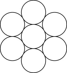 Egg of life symbol vector isolated on white background. Sacred geometry symbol concept.