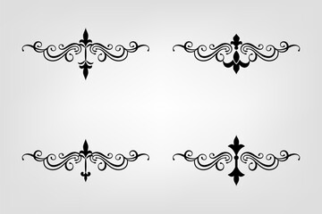 Obraz premium Classic Vintage Baroque Victorian Ornament Frames Separator Elements Classic Wedding Invitation