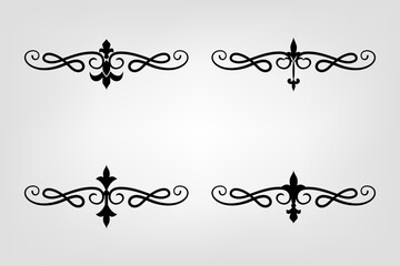 Classic Vintage Baroque Victorian Ornament Frames Separator Elements Classic Wedding Invitation