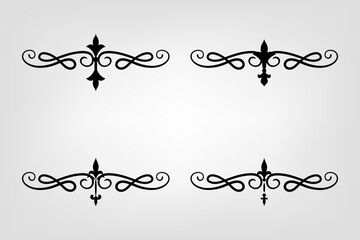 Obraz premium Classic Vintage Baroque Victorian Ornament Frames Separator Elements Classic Wedding Invitation