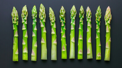 Fresh asparagus stems