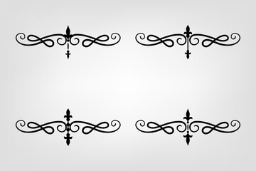 Classic Vintage Baroque Victorian Ornament Frames Separator Elements Classic Wedding Invitation