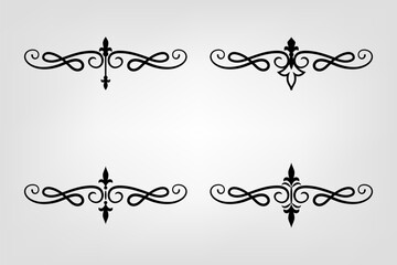 Obraz premium Classic Vintage Baroque Victorian Ornament Frames Separator Elements Classic Wedding Invitation