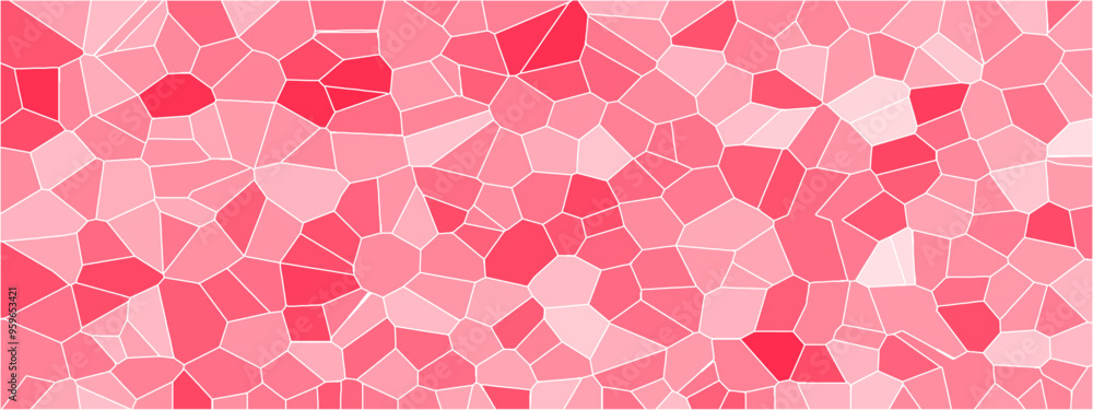 Poster Abstract colorful background with polygon or vector frame. Colorful polygonal design consist of triangles. Texture of geometric shapes with shadows and light. Red polygonal design pattern.