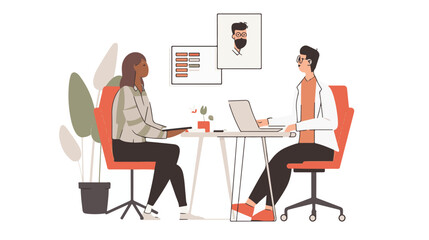 
people are talking on a podcast, sitting at a table, asking each other questions, each talking into a microphone white background