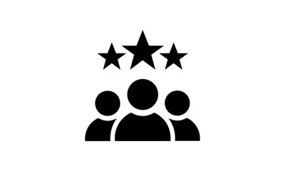 Influencer web icons in line style. Content, three star, community, promotion, influencer, social media, ambassador. Vector illustration 64x64.