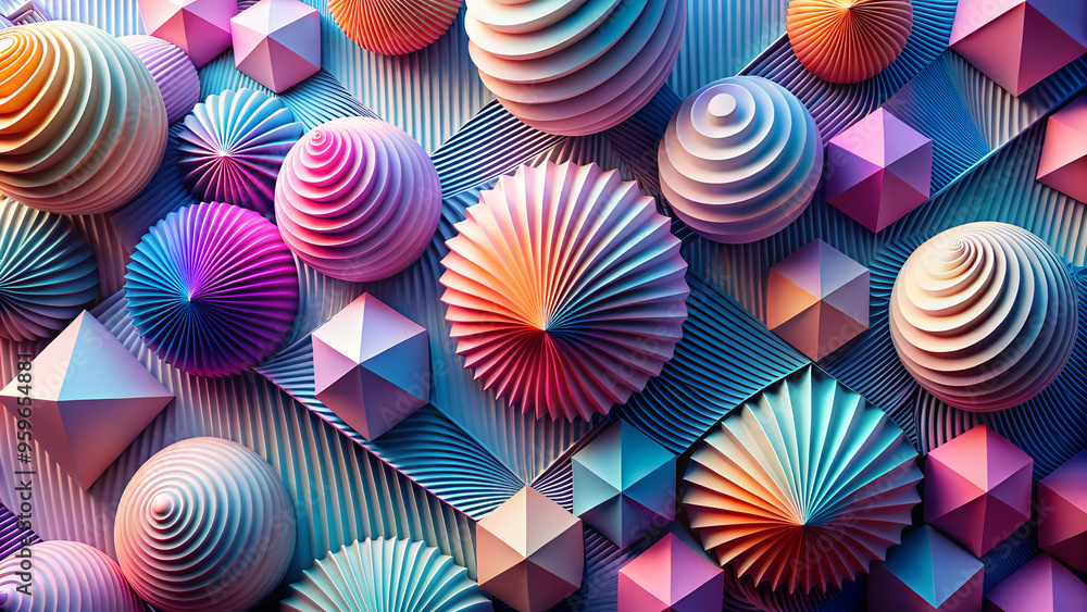 Sticker abstract background with circles