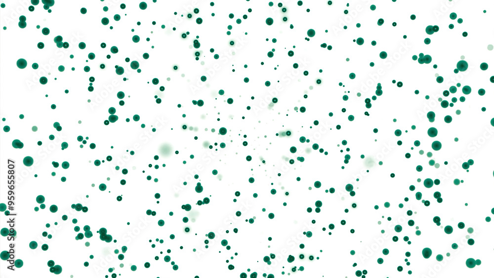 Poster animation with bubbles rising up. design. cloud of small dots moving up.
