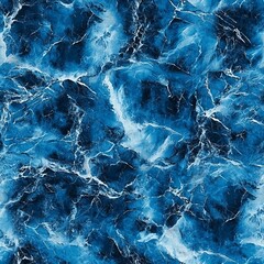 Obraz premium seamless pattern of blue marble with dark blue and white veining