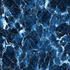 Obraz premium seamless pattern of blue marble with dark blue and white veining